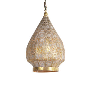 Orientální závěsná lampa zlatá 28 cm - Mauglí