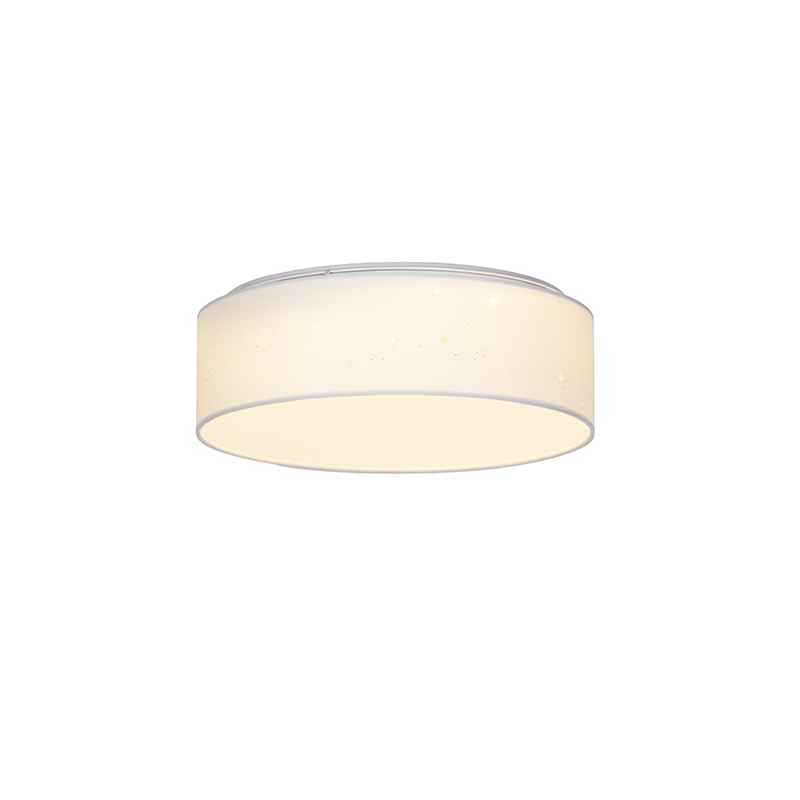 Plafondlamp wit incl. LED dim to warm met stereffect - Drum Star