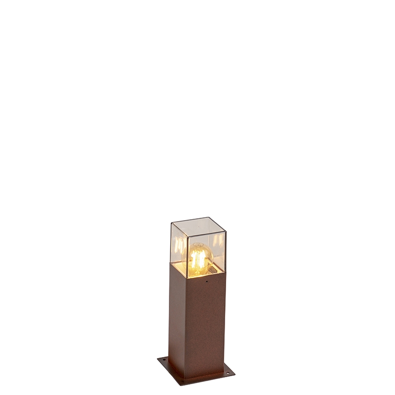 Průmyslová stojící venkovní lampa 30 cm rezavě hnědá IP44 - Dánsko