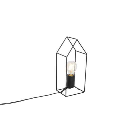Průmyslová stolní lampa černá - Hiso