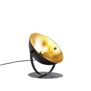 Průmyslová stolní lampa černá se zlatem nastavitelná 39