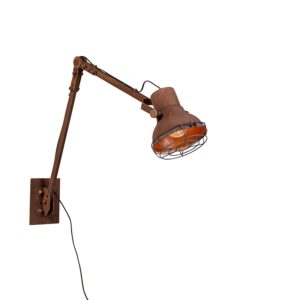 Rustikální nastavitelná nástěnná lampa rez - Rego