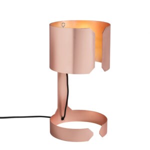 Sada 2 designových stolních lamp matné mědi - valčík
