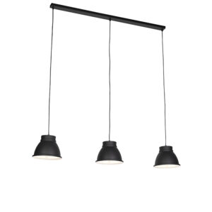 Skandinávská závěsná lampa černá s bílými 3 světly - Ron