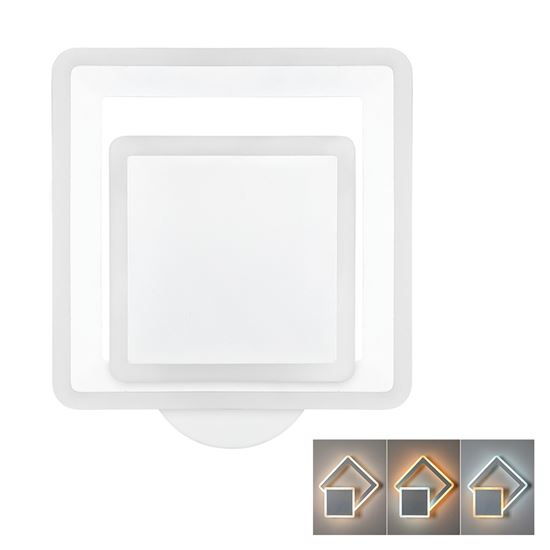 Solight Bílý přisazený LED panel hranatý 200x200mm 37W WO782