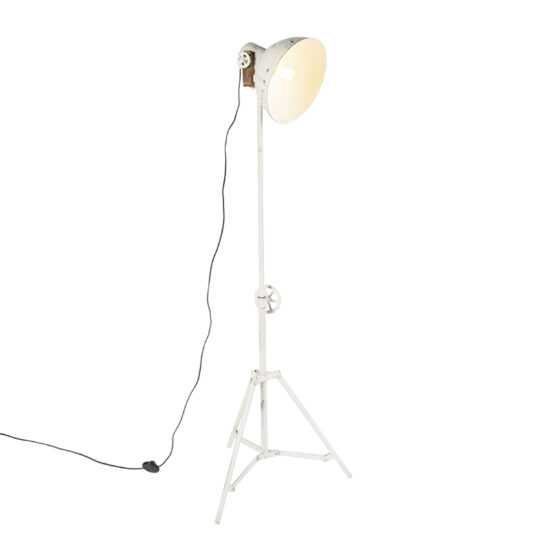 Stativová průmyslová stojací lampa bílá - Mangoes