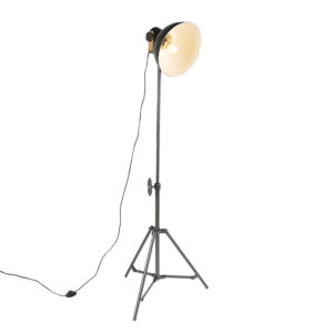 Stativov&aacute; průmyslov&aacute; stojac&iacute; lampa čern&aacute; - Mangoes