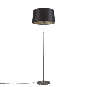 Stojací lampa z oceli s odstínem černé 45 cm nastavitelná - Parte