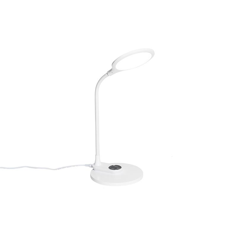 Stolní a nástěnná lampa bílá včetně LED s dotykovým stmívačem - Joni