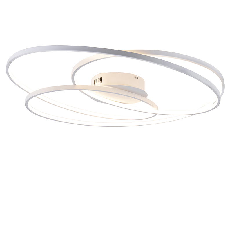 Stropní lampa bílá 80 cm vč. LED 3stupňové stmívatelné - Rowin