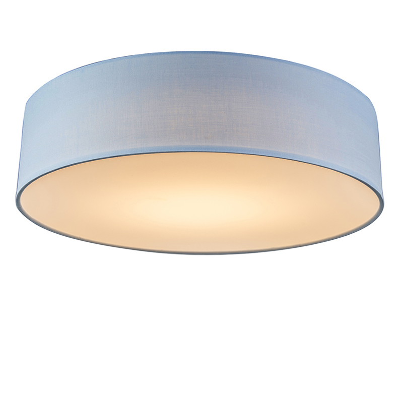 Stropní lampa modrá 40 cm vč. LED - Drum LED