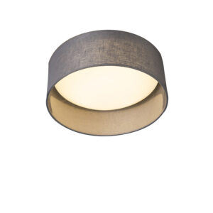 Stropní lampa šedá 28 cm vč. LED - Drum Combi