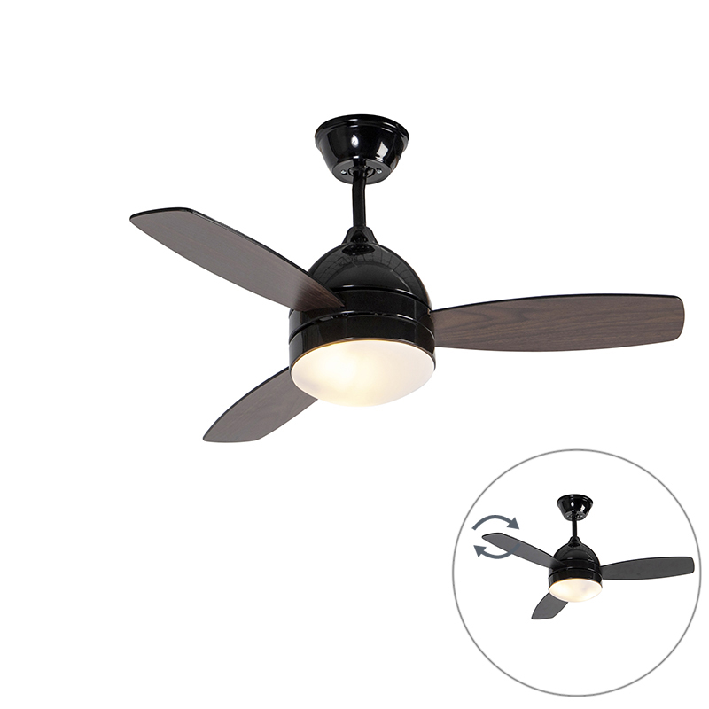 Stropní ventilátor černý s dálkovým ovládáním - Rotar