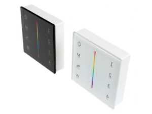 T-LED Bezdrátový nástěnný ovladač dimLED RGBW 4-kanálový Barva:: černá