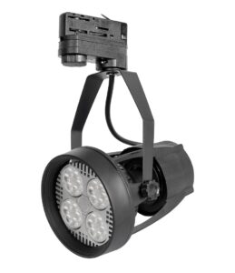 T-LED Černé lištové svítidlo 3F + LED žárovka 35W Barva světla: Teplá bílá 105601_032601
