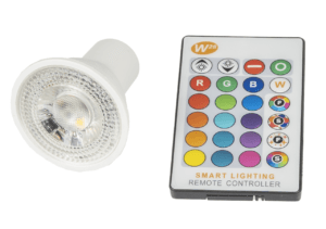 T-LED RGBW LED bodová žárovka 5W GU10 230V Barva světla: RGB + studená bielá 021161