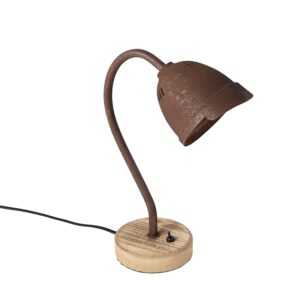 Venkovská stolní lampa rezavě hnědá - Rax