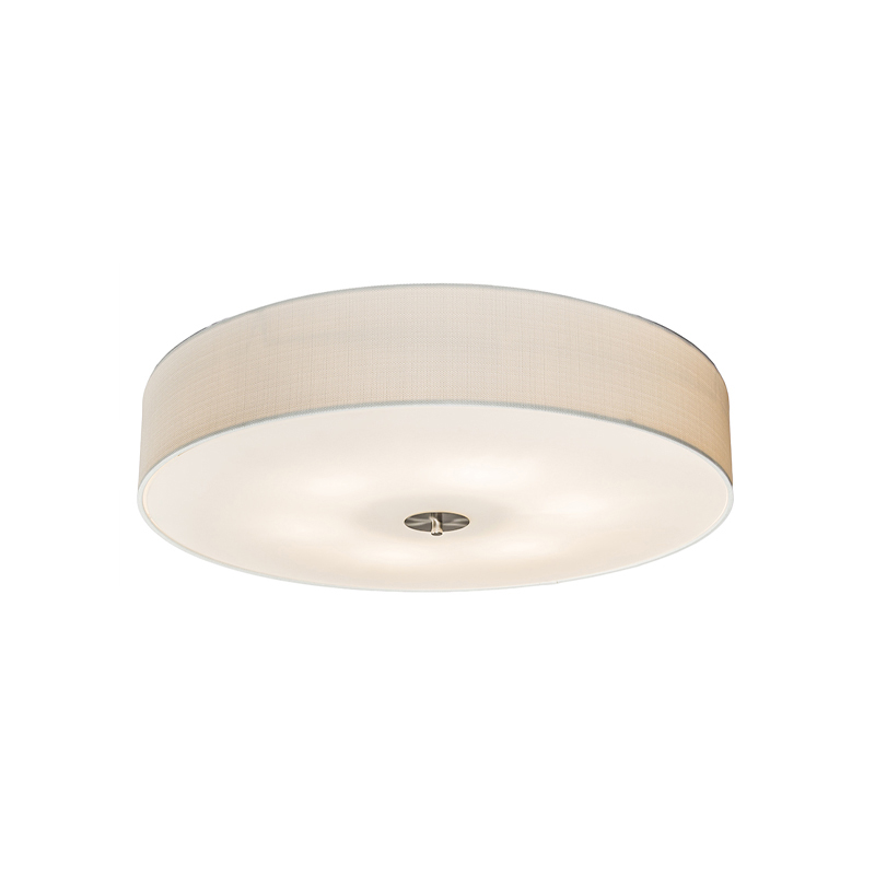 Venkovské stropní svítidlo bílé 70 cm - Drum Juta
