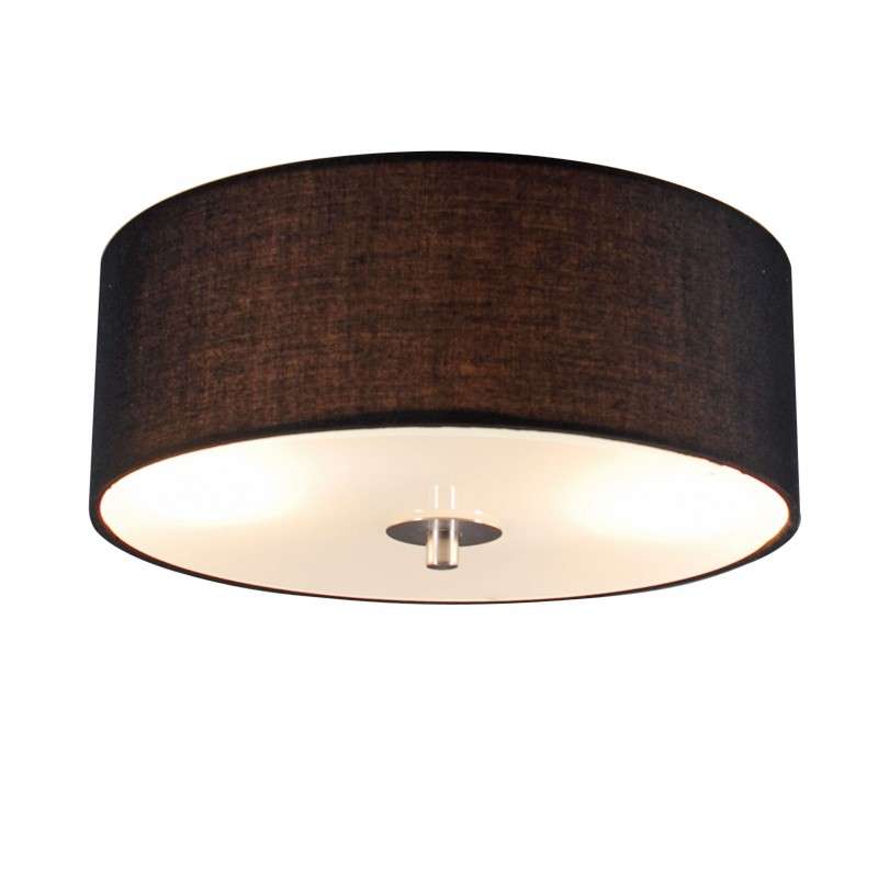 Venkovské stropní svítidlo černé 30 cm - buben