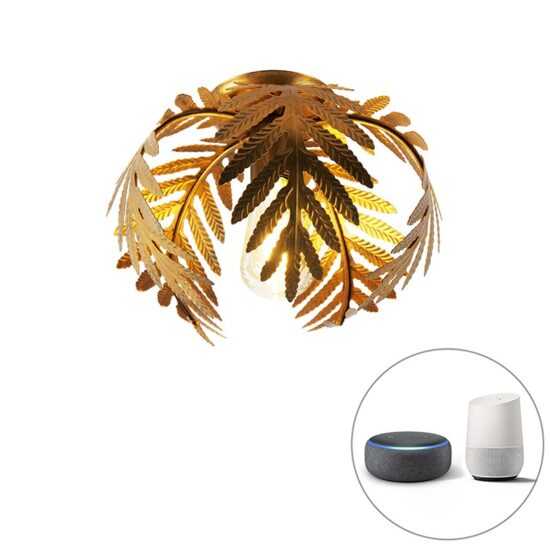 Vintage inteligentní stropní lampa zlatá 24 cm včetně WiFi ST64 - Botanica