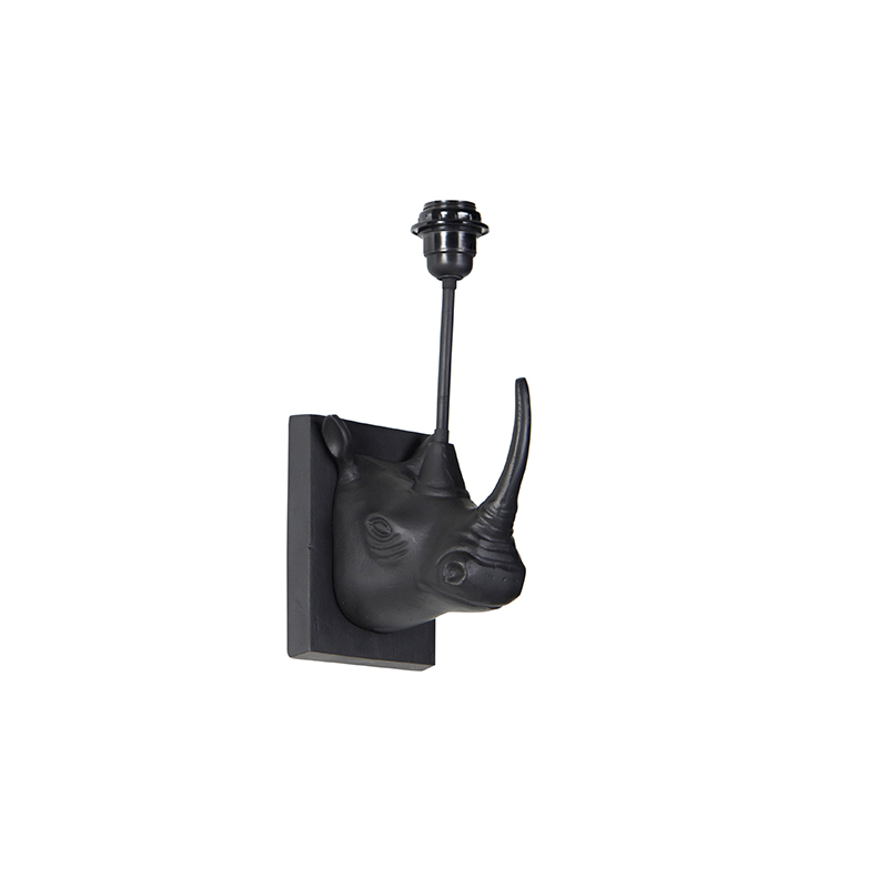 Vintage nástěnná lampa černá - Naesehorn