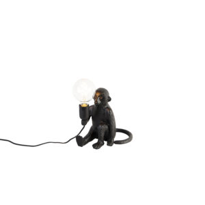 Vintage stolní lampa černá - Monkey Det
