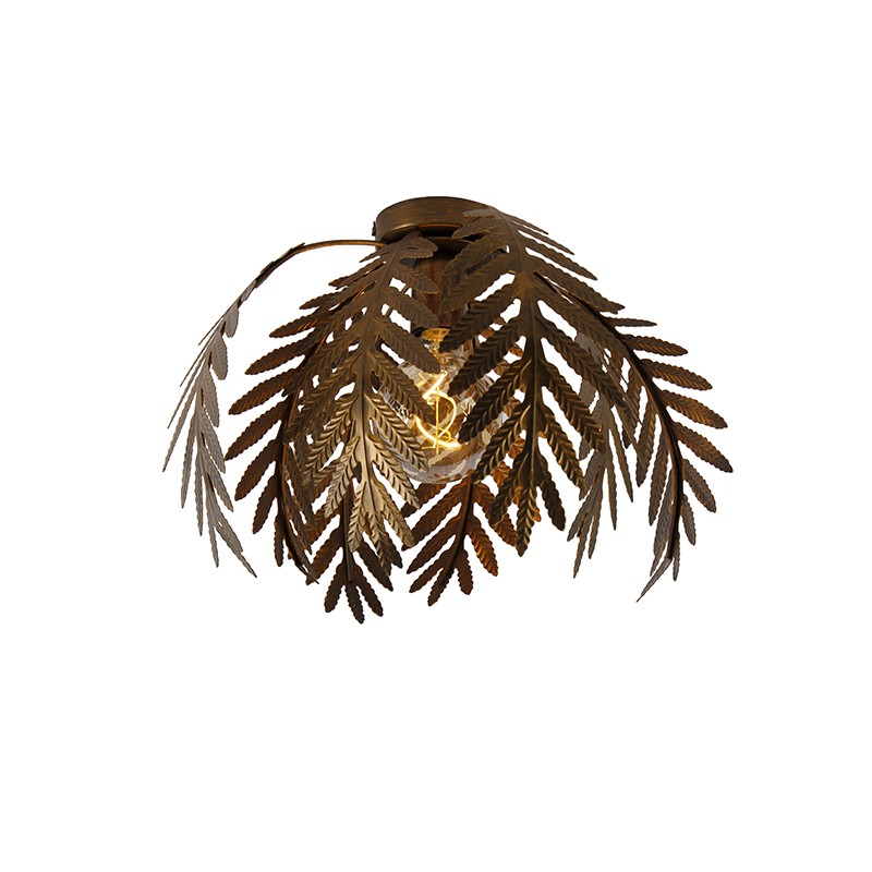 Vintage stropní lampa zlatá 34 cm - Botanica