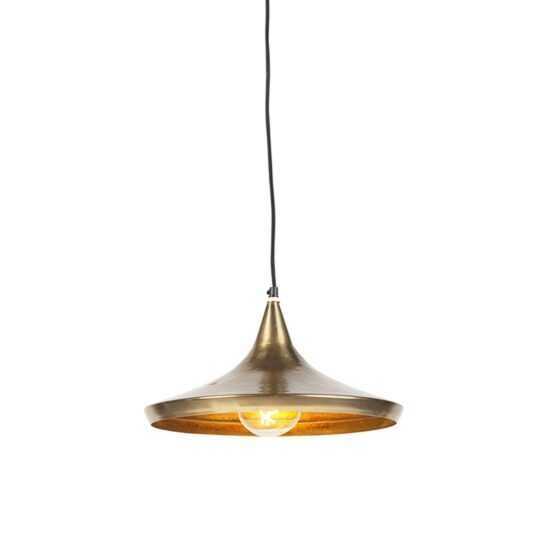 Vintage závěsná lampa zlatá - Duke A.