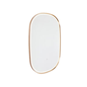 Zrcadlo do koupelny měděné včetně LED s dotykovým stmívačem ovál - Miral