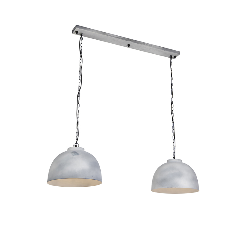 Průmyslová závěsná lampa betonová 2-světla - Hoodi