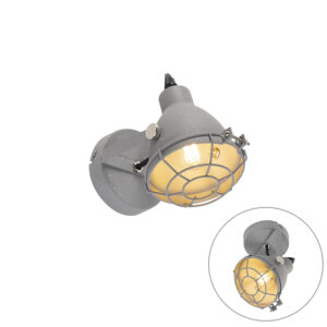 Průmyslová nástěnná lampa šedá - Antigo