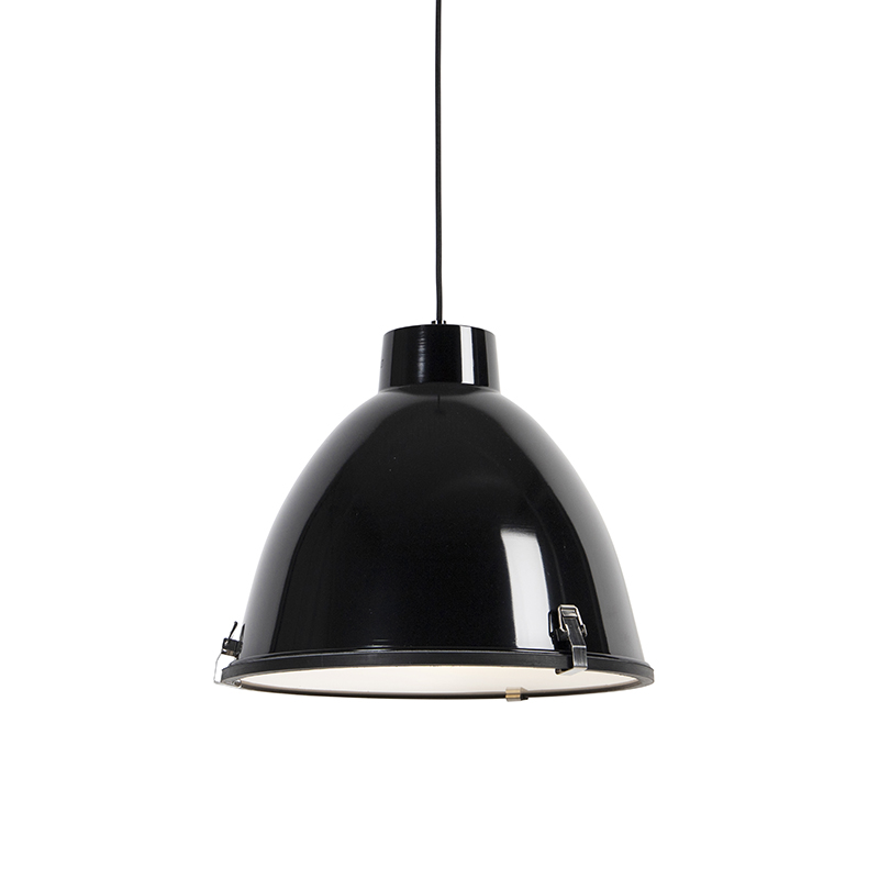 Průmyslová závěsná lampa černá 38 cm stmívatelná - Anteros