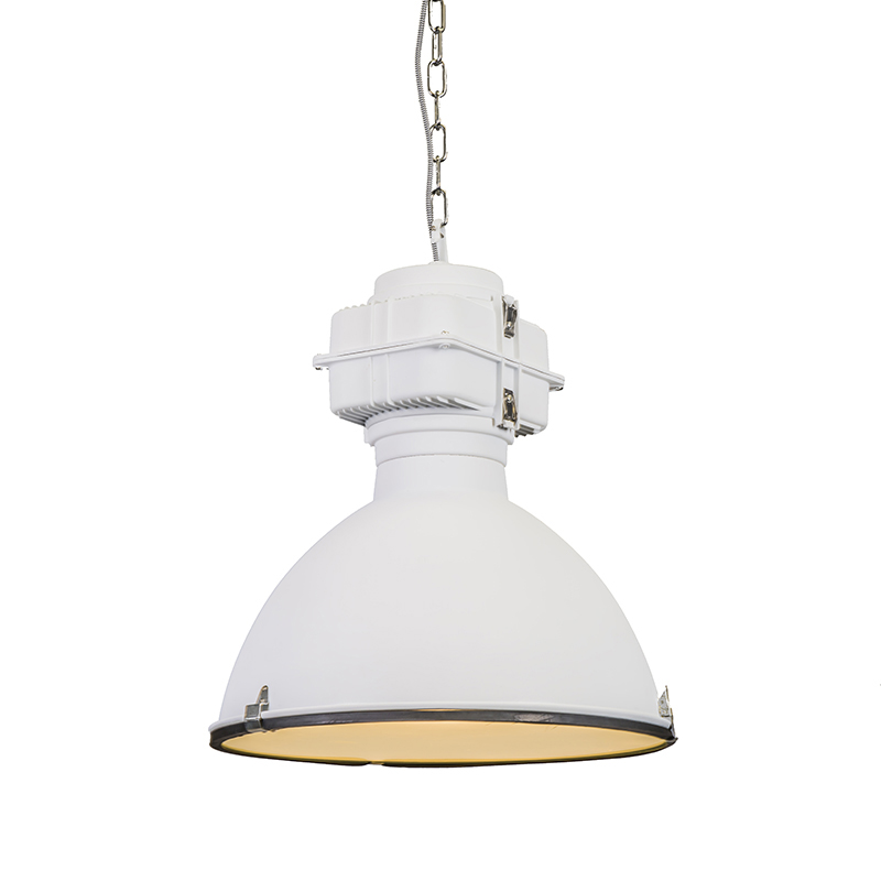 Sada 2 průmyslových závěsných lamp malých matně bílých - Sicko