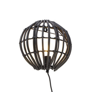 Venkovská nástěnná lampa černá 25 cm - Canna