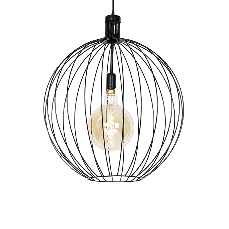 Designová závěsná lampa černá 60 cm - Wire Dos