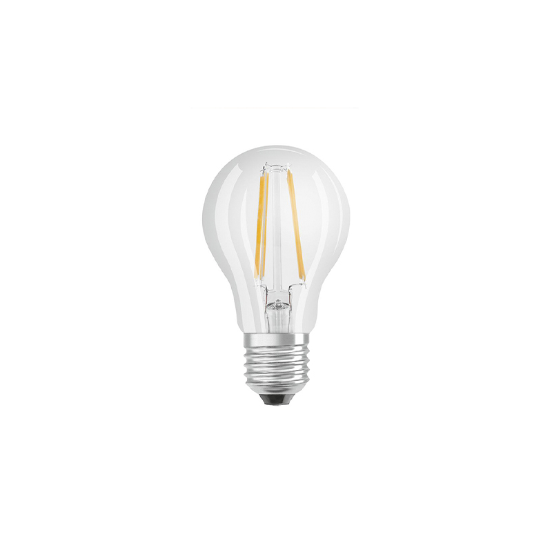 E27 stmívatelná LED lampa A60 čiré vlákno 7W 806 lm 2700K