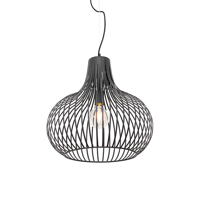 Moderne hanglamp zwart 48 cm - Frances