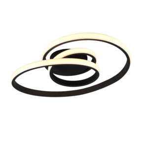 Design plafondlamp zwart incl. LED 3-staps dimbaar - Levi