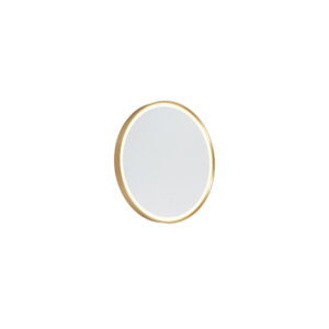 Kulaté koupelnové zrcadlo zlaté 50 cm vč. LED s dotykovým stmívačem - Miral