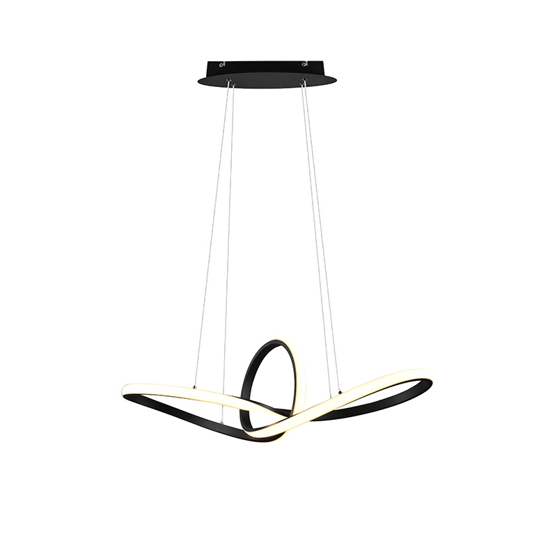 Design hanglamp zwart incl. LED 3-staps dimbaar - Levi