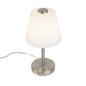 Designová stolní lampa ocelová stmívatelná včetně LED - Regno