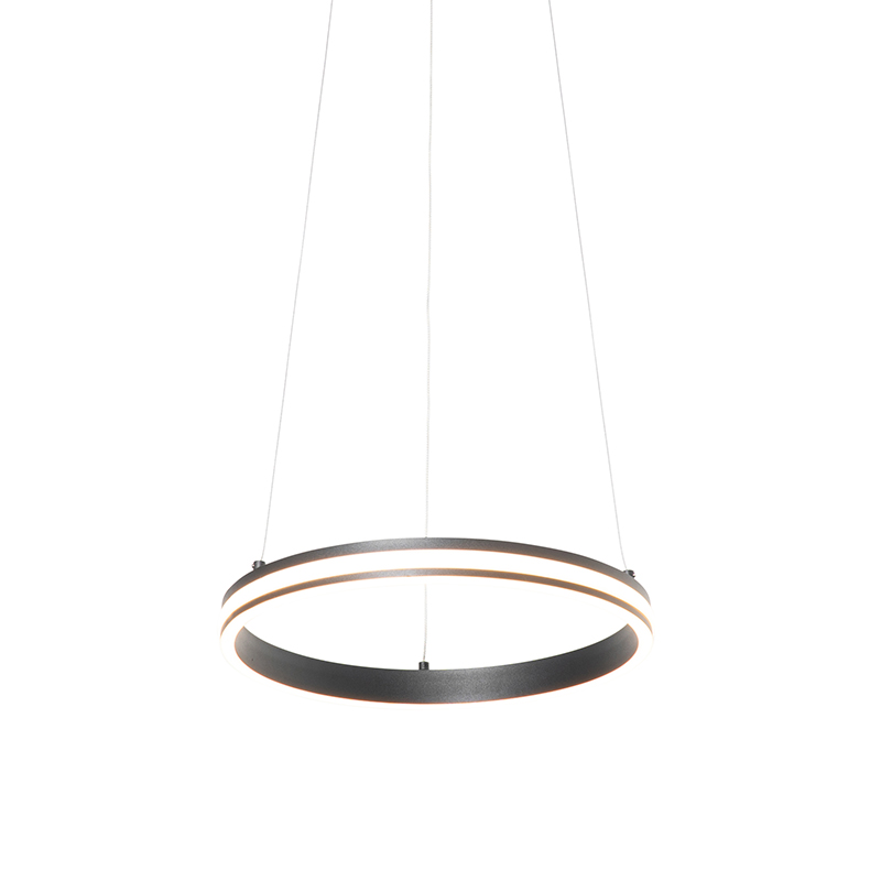 Designové závěsné svítidlo černé včetně LED 3-stupňově stmívatelné - Rondas