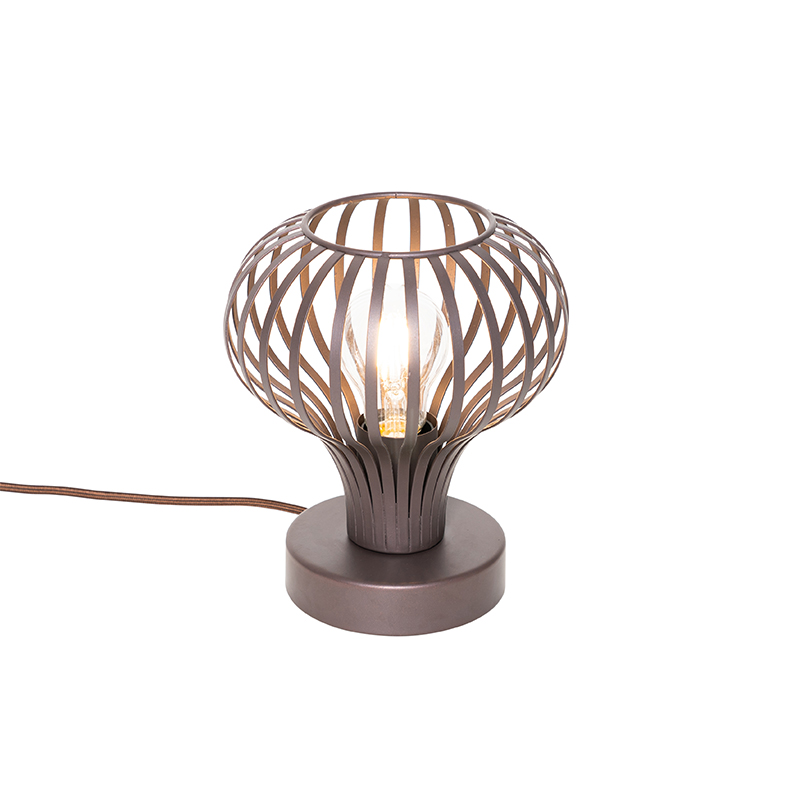 Moderne tafellamp bruin - Saffira
