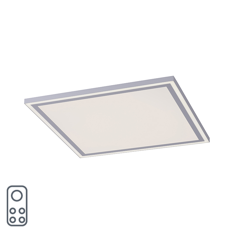 Stropní lampa bílá 46 cm vč. LED a dálkového ovládání - Luntani