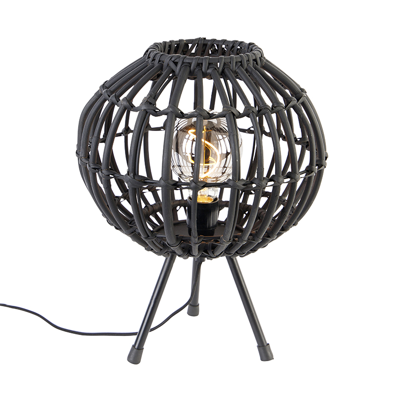 Venkovská stolní lampa stativ černý 30 cm - Canna