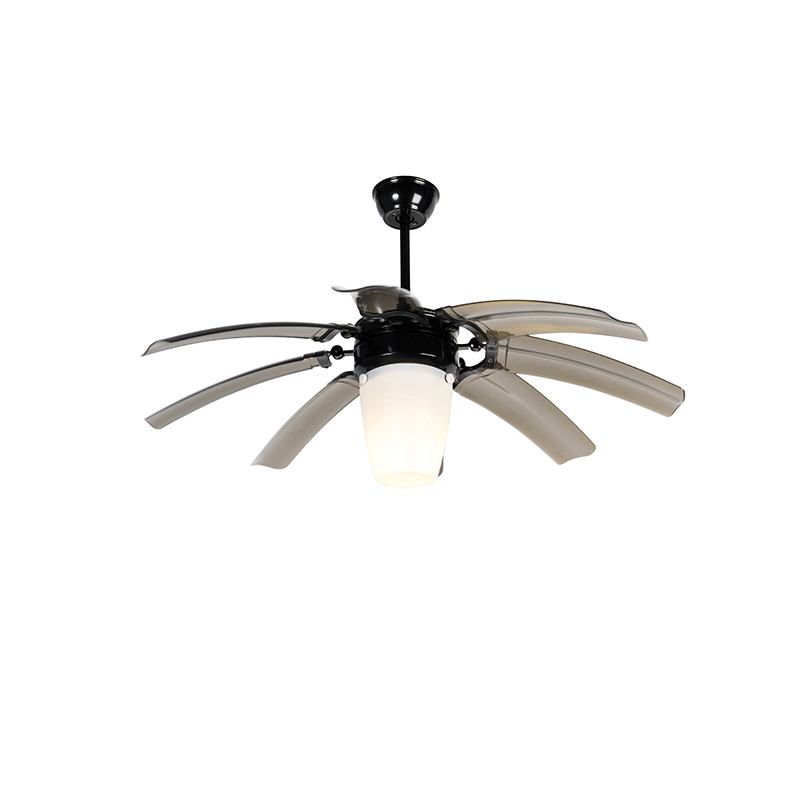 Plafondventilator zwart met afstandsbediening - Wings 42